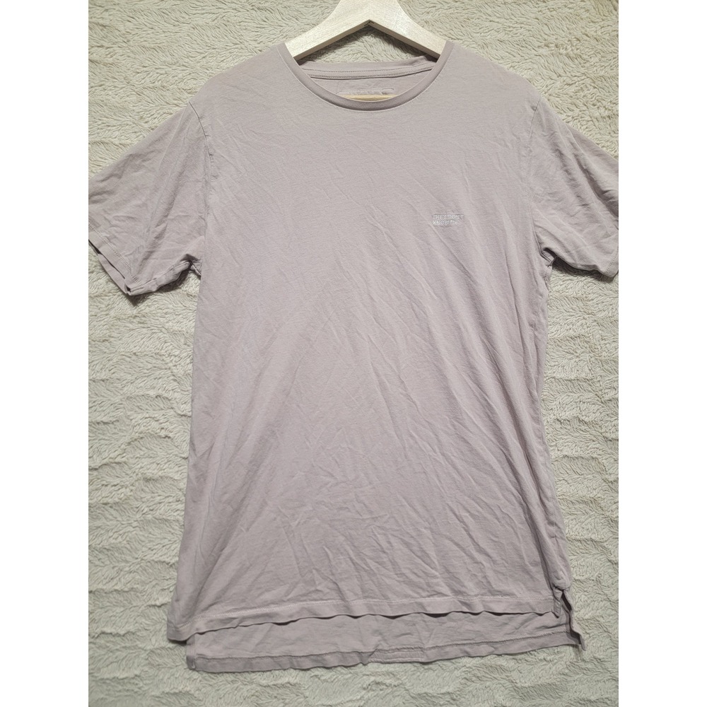Zanerobe Mens Flintlock Tee Mauve Purple Embroidered Cotton T-Shirt Size M